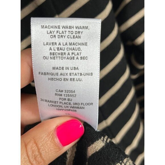 Anthropologie Dolan Shadow Band Ponte Knit Open Cropped Blazer Medium Black - Picture 9 of 9